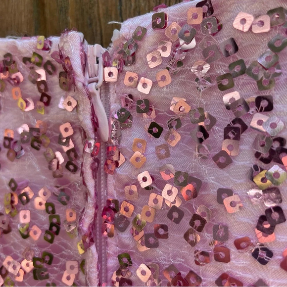 American Princess Pink Girls Dress with Sequin details, Sash and tulle skirt - Picture 9 of 11